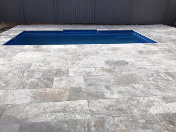 Silver Travertine Tumbled and Unfilled