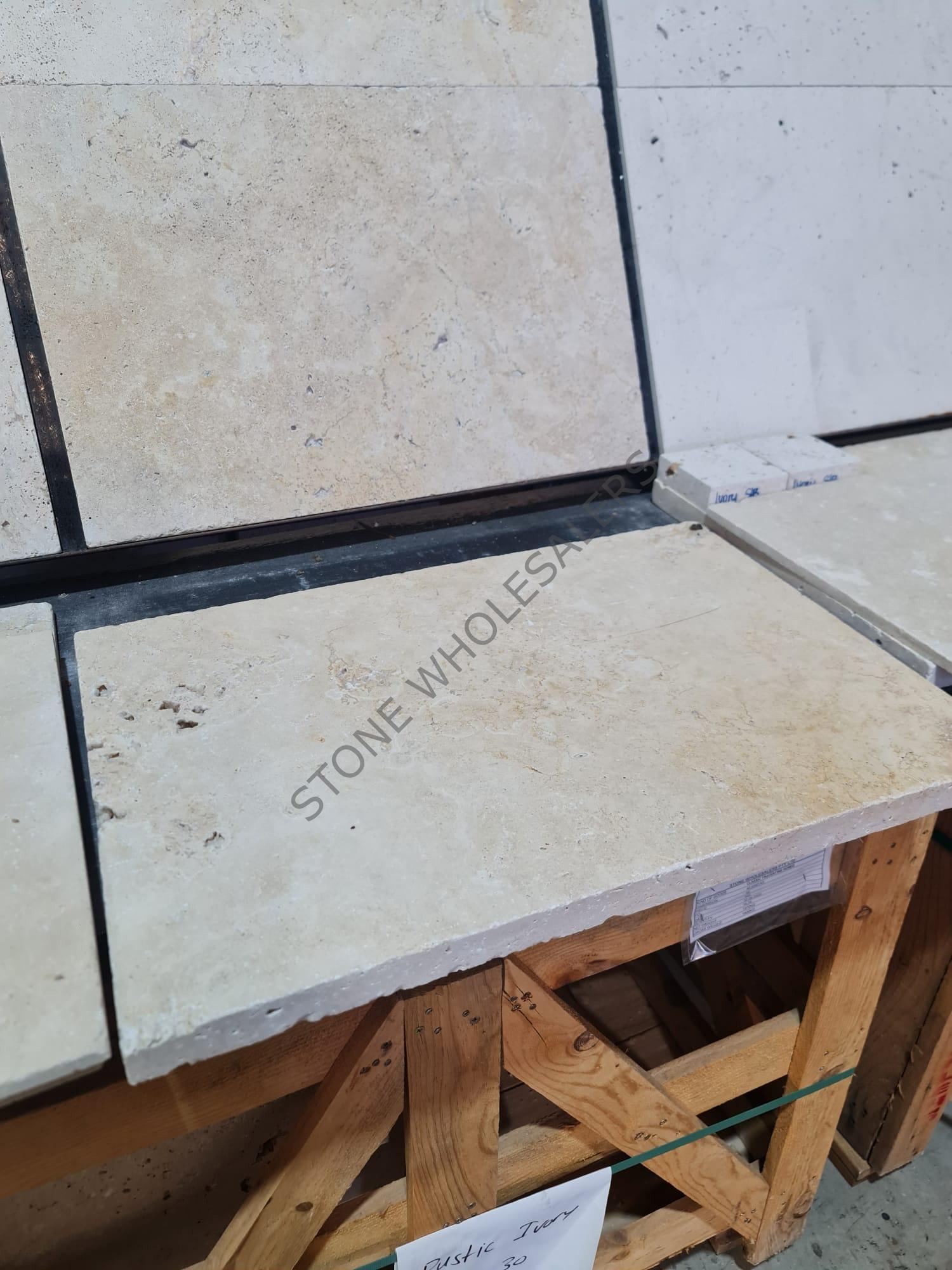 Rustic Ivory Rustic Ivory Tumbled & Unfilled Travertine - Stone Wholesalers