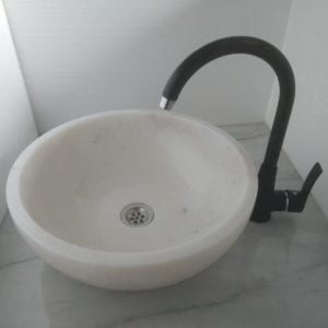 Imperial White Marble Basin